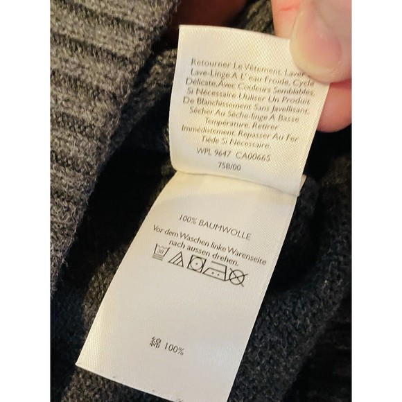 Eddie Bauer Men's 100% Cotton Quarter Zip Pullover Sweater 2XL Gray Warm Thick - Picture 6 of 10